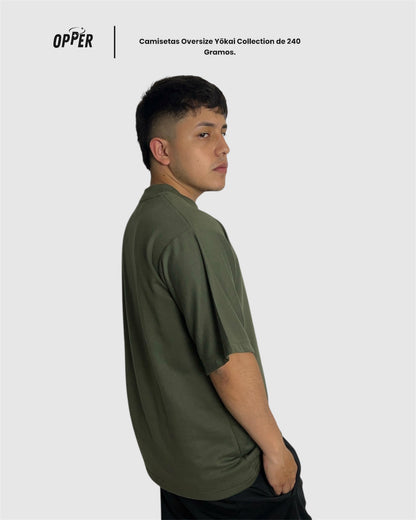 Camiseta oversize Yōkai Collection Verde Militar