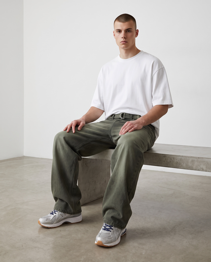 Baggy tono especial “verde ocre”